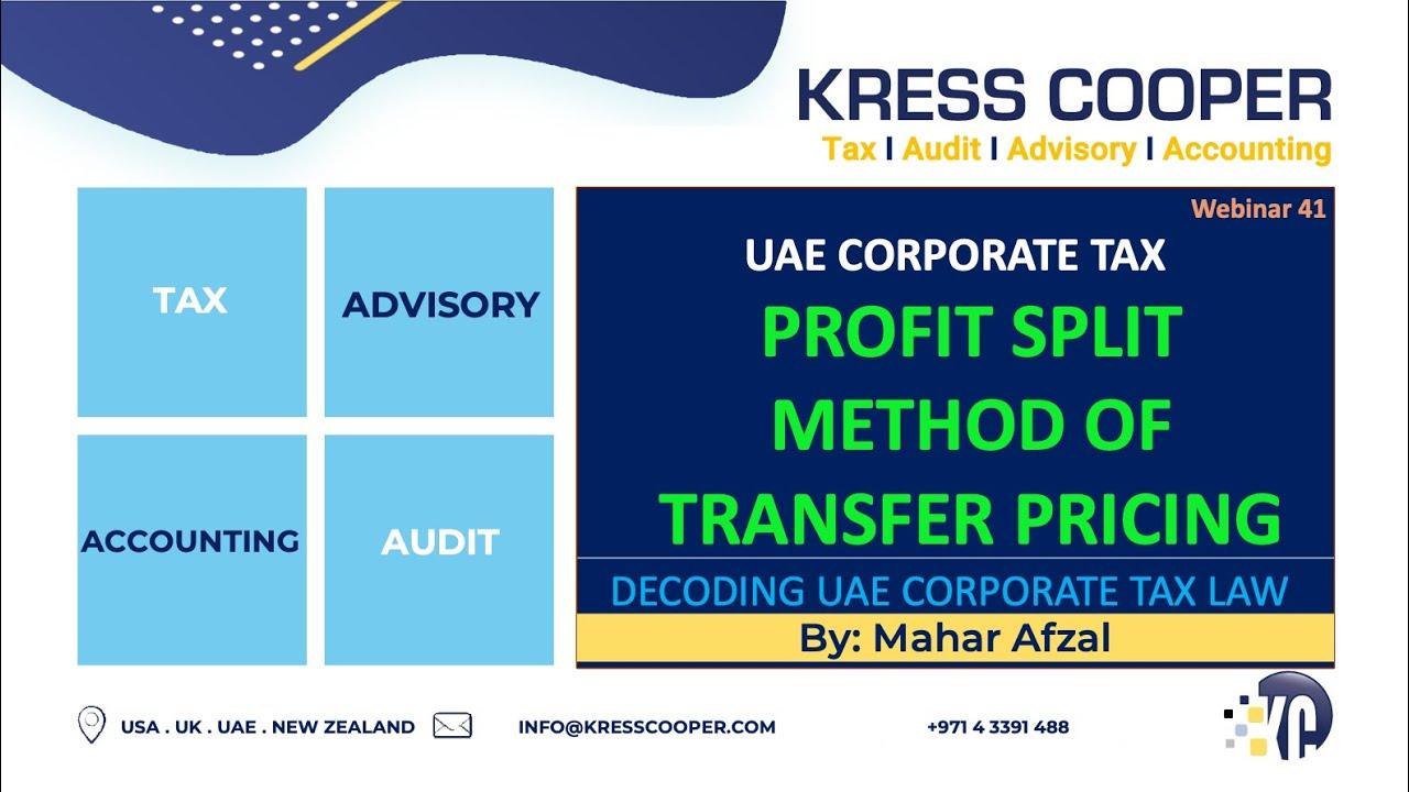 UAE CT: Profit Split Method of Transfer Pricing